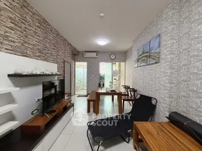 Modern living room with stylish decor and open layout