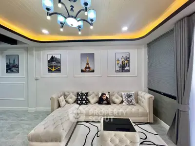 Luxurious living room with elegant decor and plush seating, perfect for relaxation and entertainment.