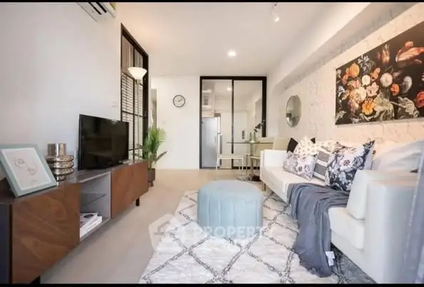 Stylish modern living room with elegant decor and open layout