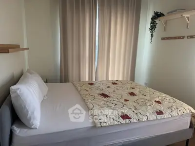 Cozy bedroom with stylish decor and natural light