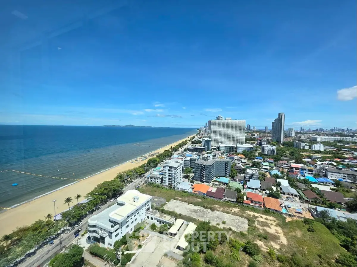Stunning beachfront cityscape with high-rise buildings and ocean view