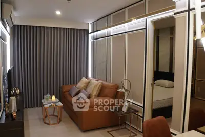 Modern living room with stylish decor and comfortable seating