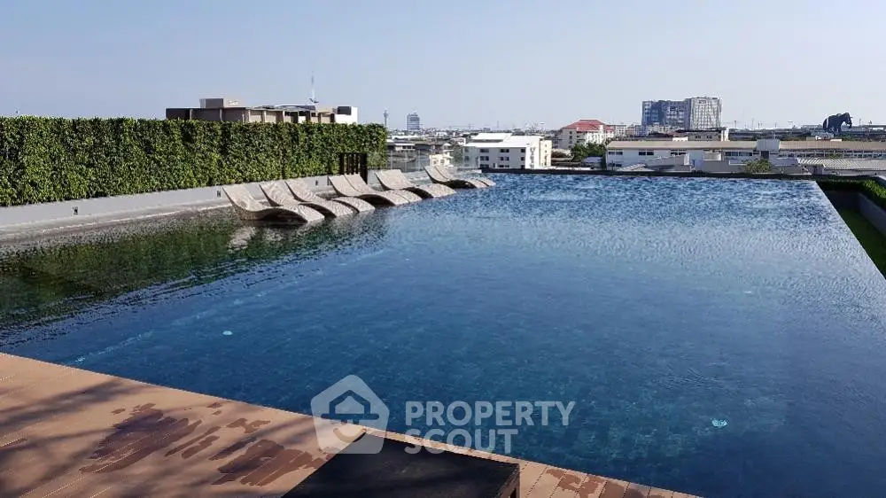 Luxurious rooftop infinity pool with stunning city views and modern design.