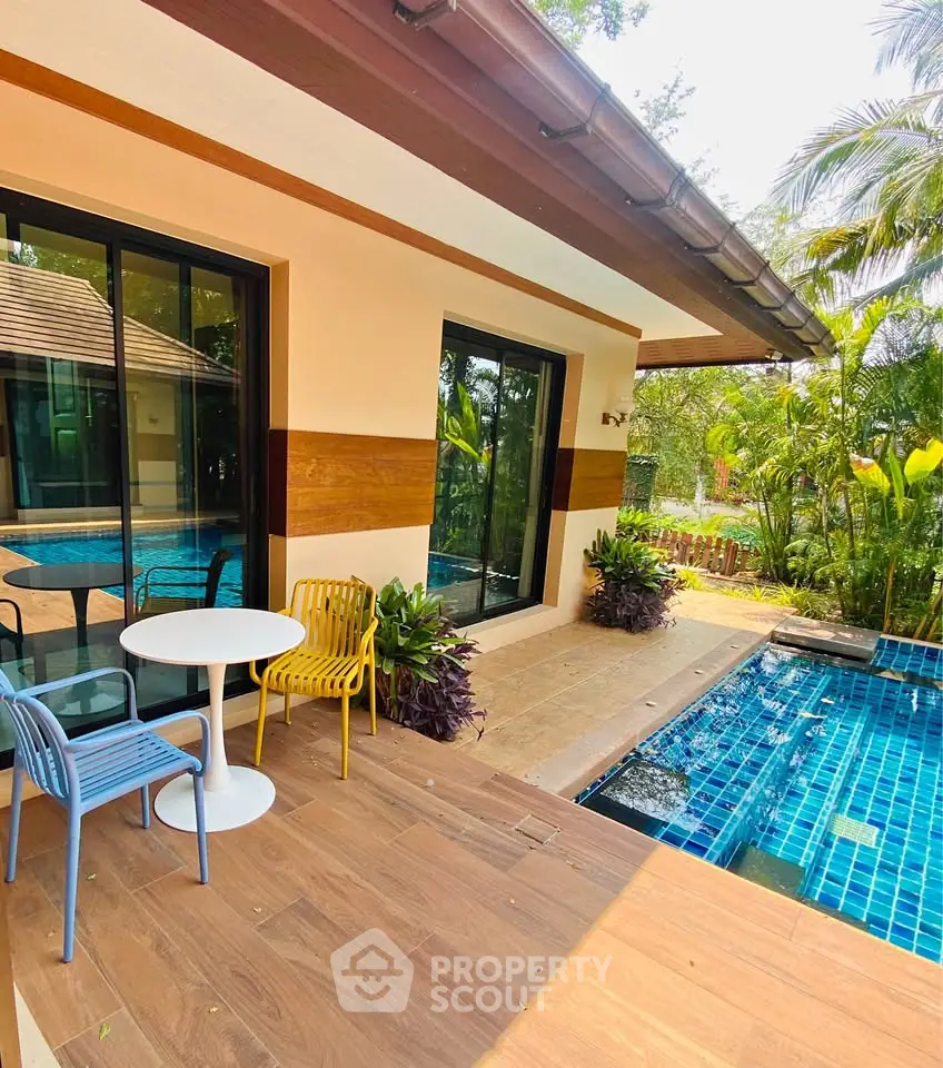 Charming villa with private pool and lush garden, perfect for serene living.
