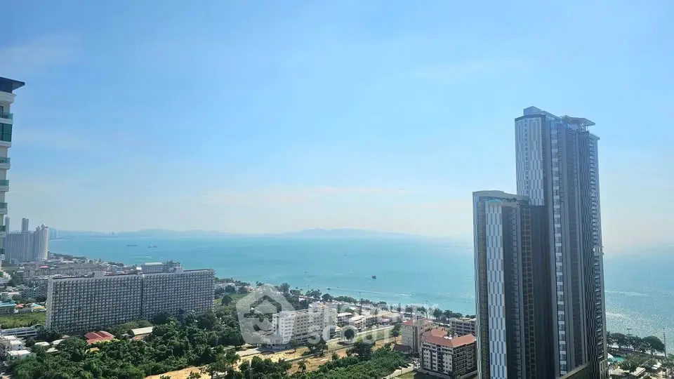 Stunning high-rise ocean view from a modern building, perfect for luxury living.
