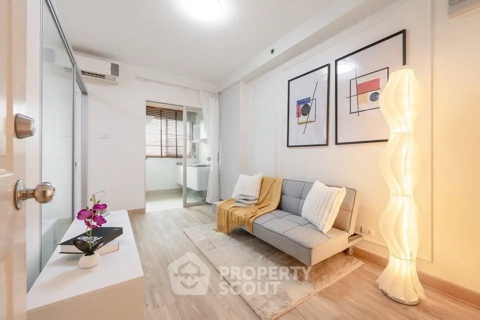 Modern living room with stylish decor and cozy ambiance
