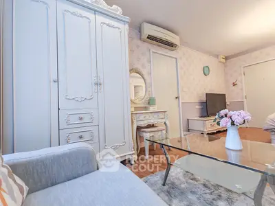 Charming living room with elegant furniture and cozy decor