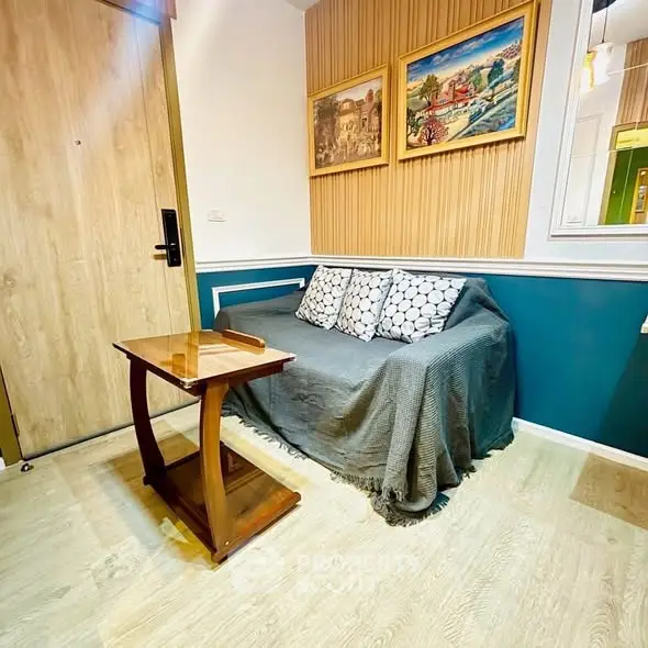 Charming living room with cozy sofa and elegant decor