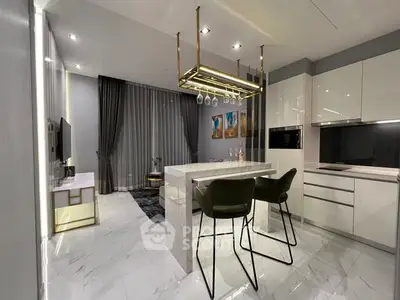 Luxurious modern kitchen with sleek design and open layout