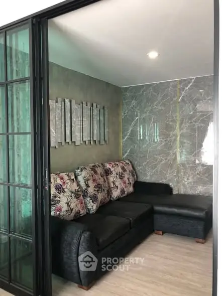 Stylish living room with modern decor and comfortable seating