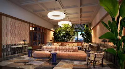 Luxurious modern living room with elegant decor and stylish lighting