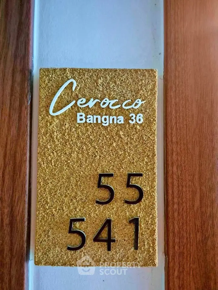 Cerocco Bangna 36 building sign with unit number 55 541