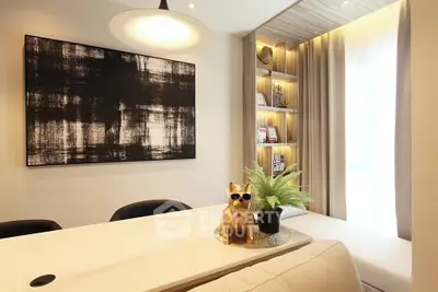 Modern living room with stylish decor and natural light