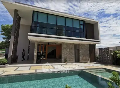 Modern luxury home with pool and stunning architectural design