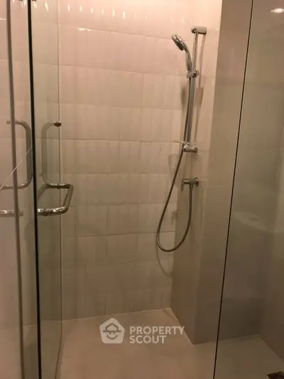 Modern bathroom with sleek shower design and glass enclosure