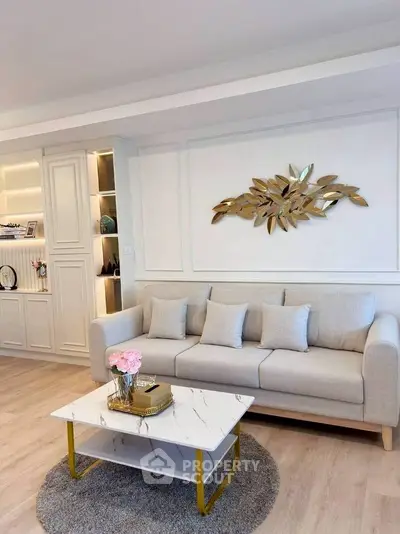 Elegant living room with modern decor and stylish furniture