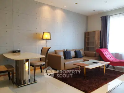 Modern living room with stylish furniture and elegant decor