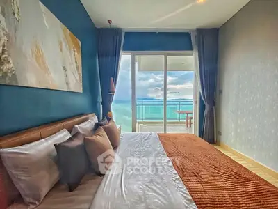 Luxurious bedroom with ocean view and modern decor