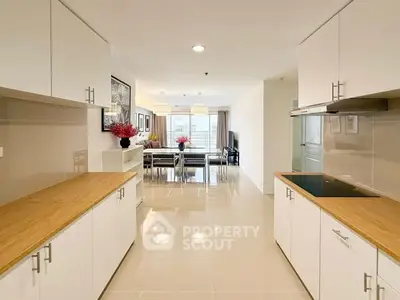 Spacious modern kitchen with open layout and sleek design