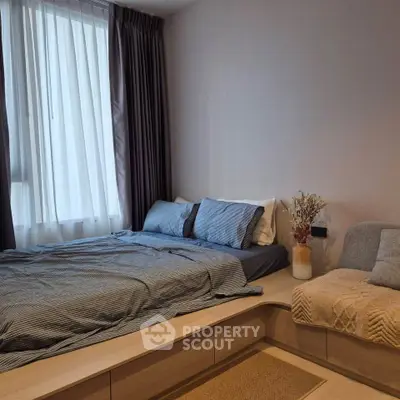 Cozy bedroom with modern design and natural light