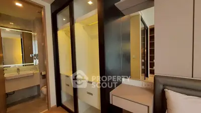 Luxurious bedroom with walk-in closet and modern bathroom