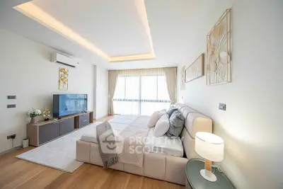 Luxurious modern bedroom with elegant decor and natural light