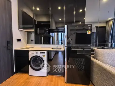 Modern kitchen with sleek appliances and stylish design