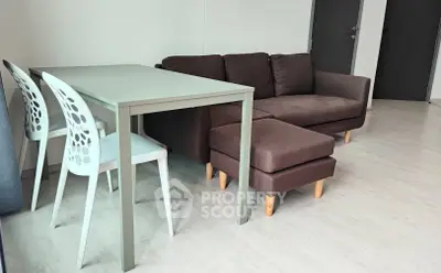 Modern living room with sleek furniture and minimalist design