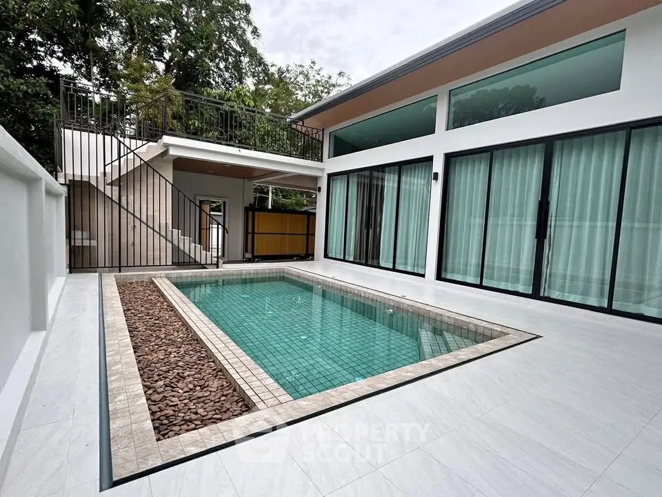 Modern home with private pool and sleek design, perfect for luxury living.