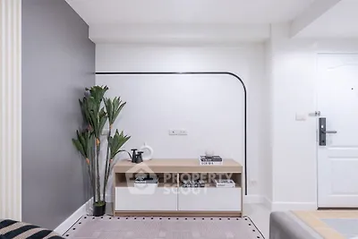 Modern living room with stylish decor and sleek furniture