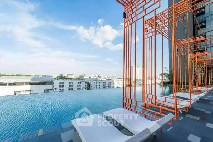 Luxurious rooftop pool with stunning city views and modern design.