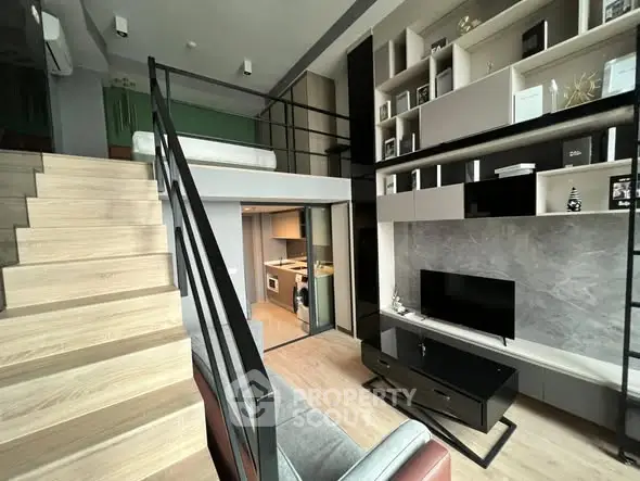 Modern loft apartment with stylish interior and open layout