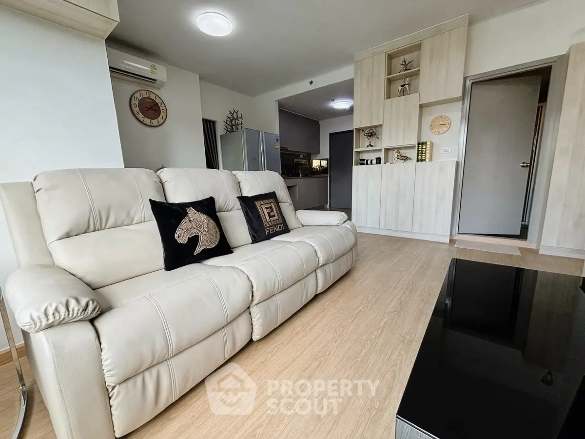 Modern living room with stylish decor and comfortable seating
