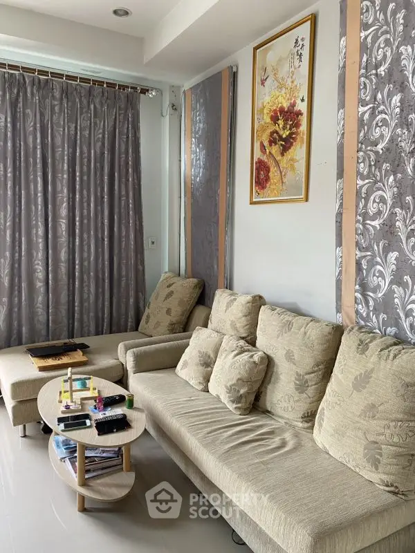 Cozy living room with elegant decor and comfortable seating