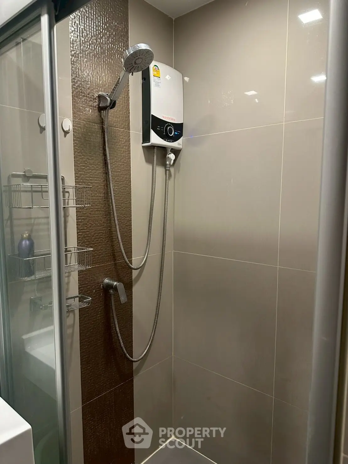 Modern bathroom with sleek shower and contemporary design