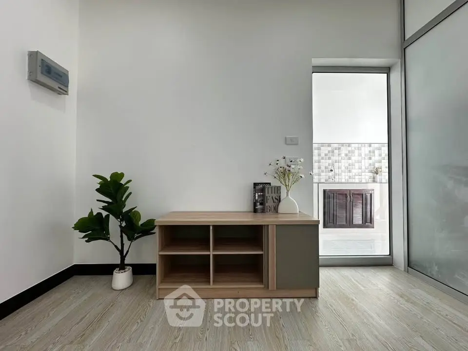 Modern minimalist interior with sleek furniture and natural light