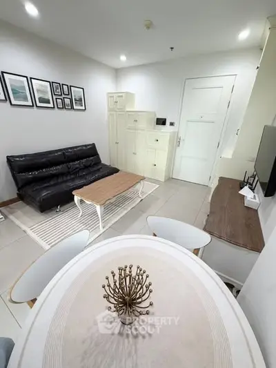Chic modern living room with stylish decor and cozy seating area