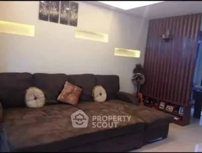 Stylish living room with modern decor and cozy seating area