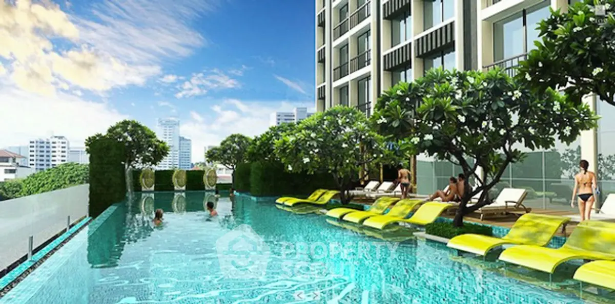 Luxurious rooftop pool with stunning city views and modern amenities