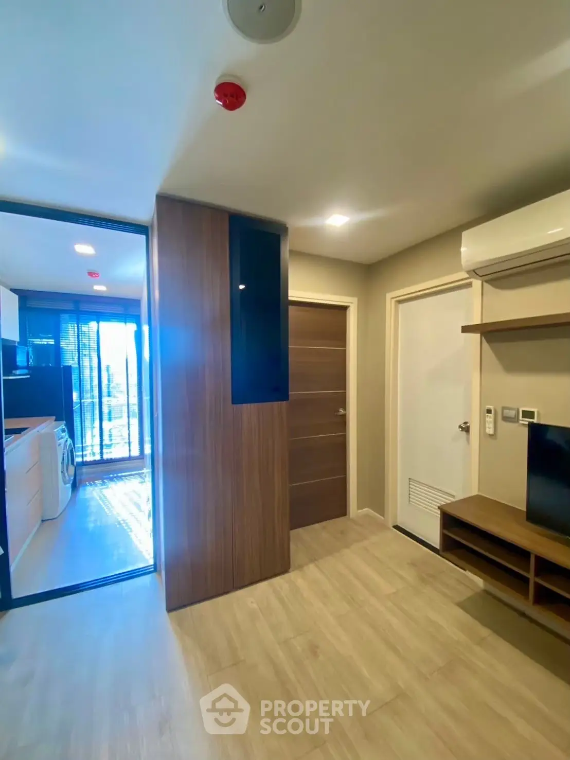 Modern apartment interior with open layout and natural light