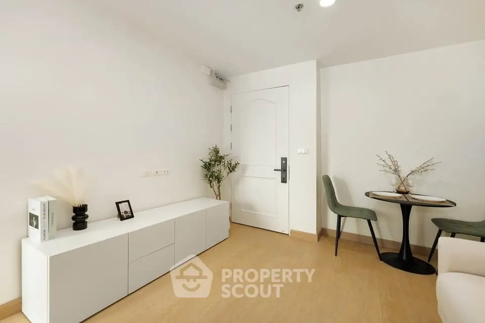 Modern minimalist living room with sleek furniture and elegant decor