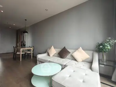 Spacious modern living room with elegant decor and natural light