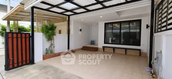 Spacious modern carport with sleek design and ample natural light