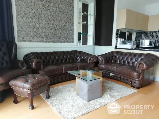 Fully Furnished 1 Bedroom Condo at Wind Ratchayothin Livingroom