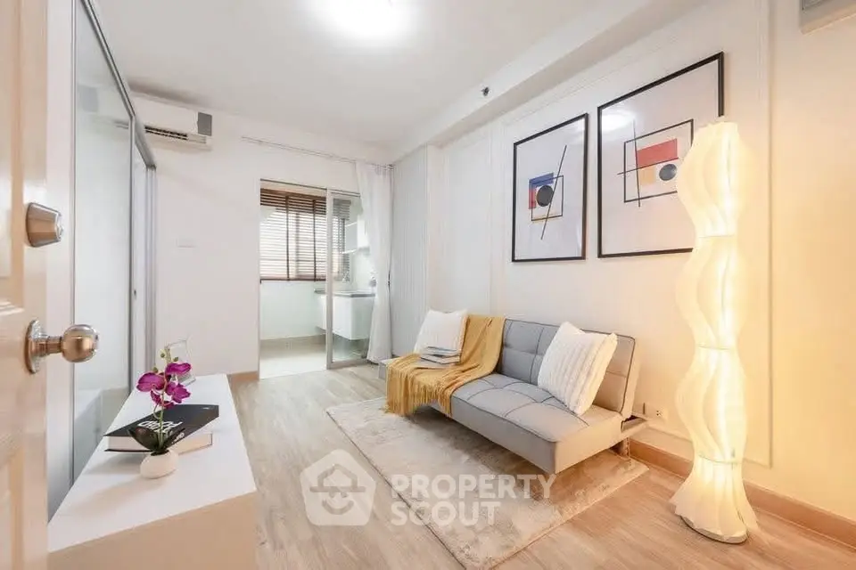 Modern living room with stylish decor and cozy ambiance