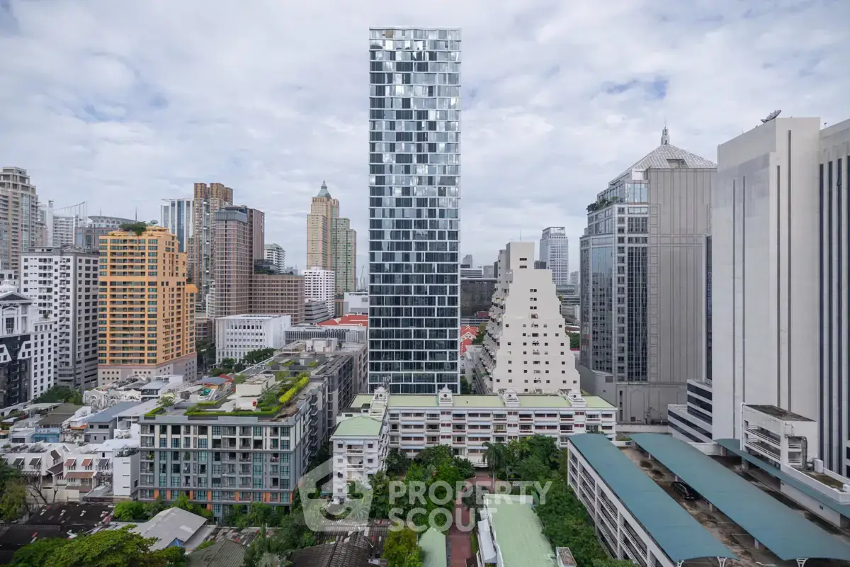 Stunning cityscape view showcasing modern skyscrapers and urban architecture in a bustling metropolis.