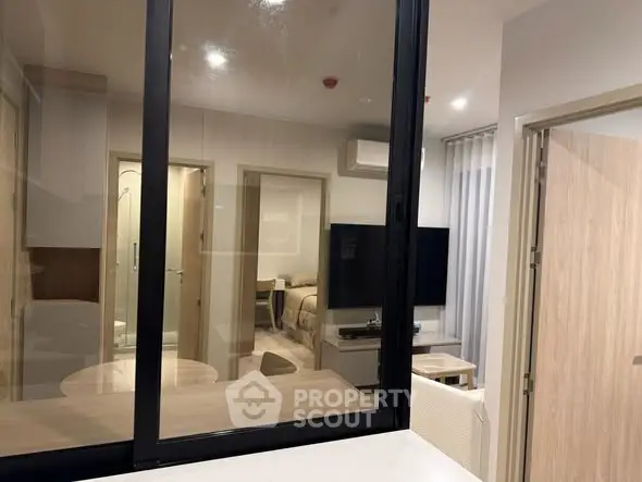 Modern apartment interior with open layout and sleek design