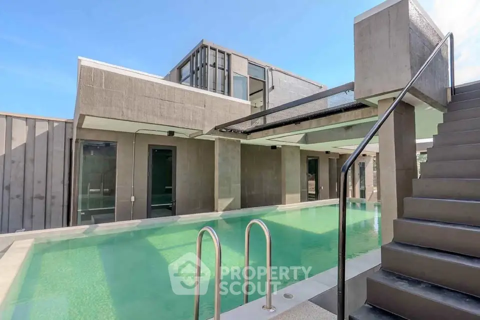 Modern luxury home with sleek architecture and private pool, perfect for upscale living.