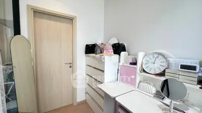 Chic and organized study room with modern decor and ample storage space