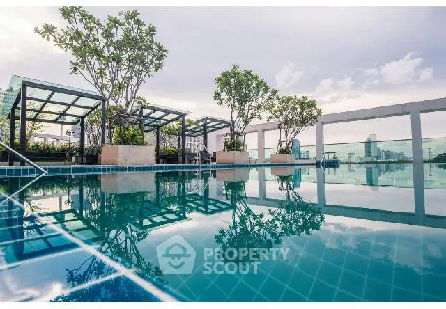 Luxurious rooftop pool with stunning city views and modern design.